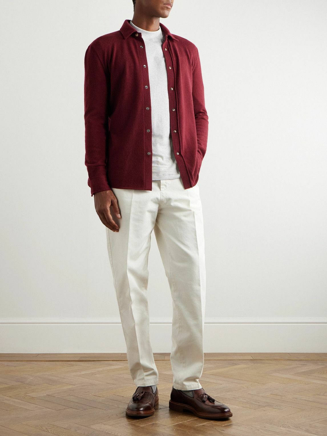 【新品定価13万】BRUNELLO CUCINELLI　半袖ニットシャツ BRUNELLO CUCINELLI(ブルネロクチネリ) Tシャツ・カットソー(メンズ