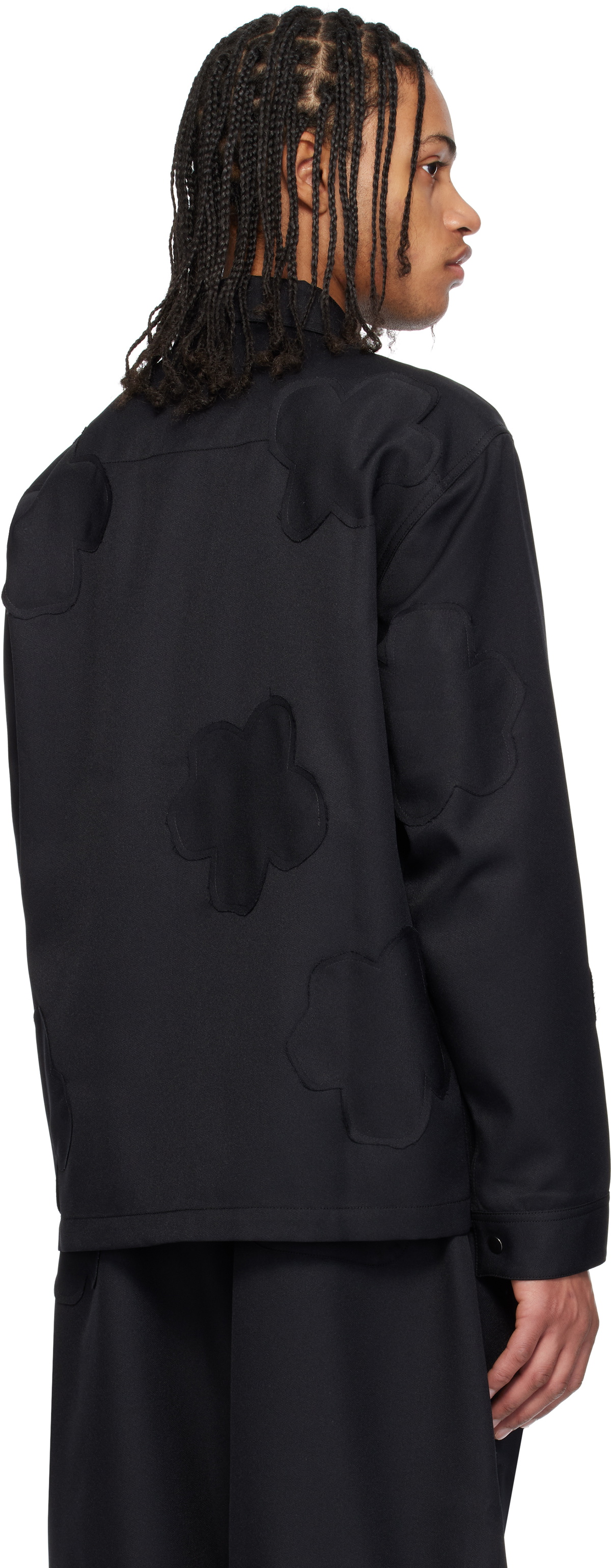 FORMA Black Flower Patches Work Jacket