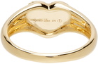 Yvonne Léon Gold & Blue Baby Chevaliere Coeur Signet Ring