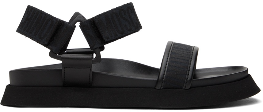 Photo: Moschino Black Logo Sandals