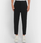 Alexander McQueen - Tapered Striped Crepe Trousers - Men - Black