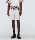 Valentino Floral silk tailored shorts