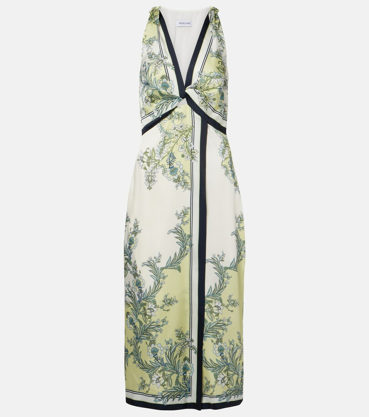 Veronica Beard Kaliza floral twill midi dress