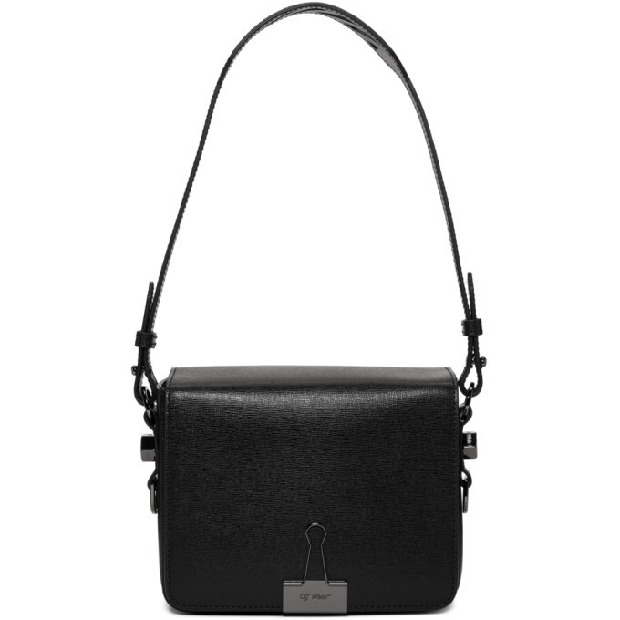 Off-White Black Binder Clip Flap Bag Off-White
