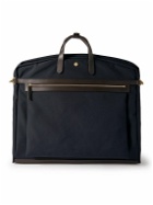 Mismo - Leather-Trimmed Recycled-Shell Garment Bag