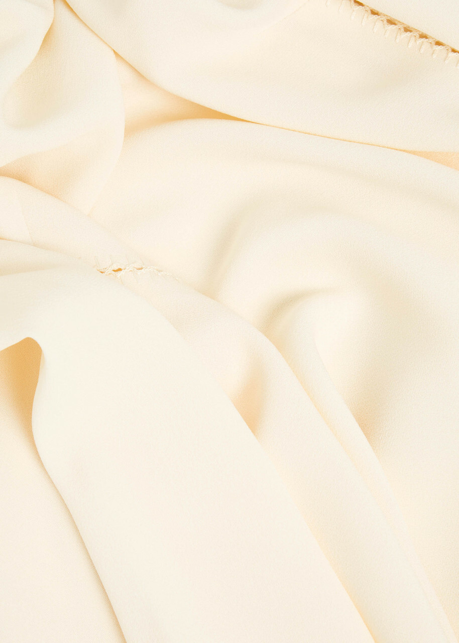 Forte_forte Stitch-effect Crepe top Cream