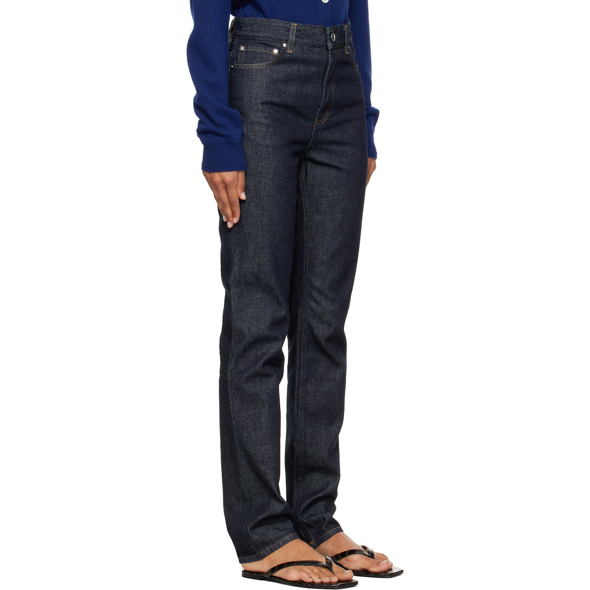 TOTEME Navy High Slim Denim Jeans