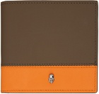 Alexander McQueen SSENSE Exclusive Khaki & Orange Bifold Wallet