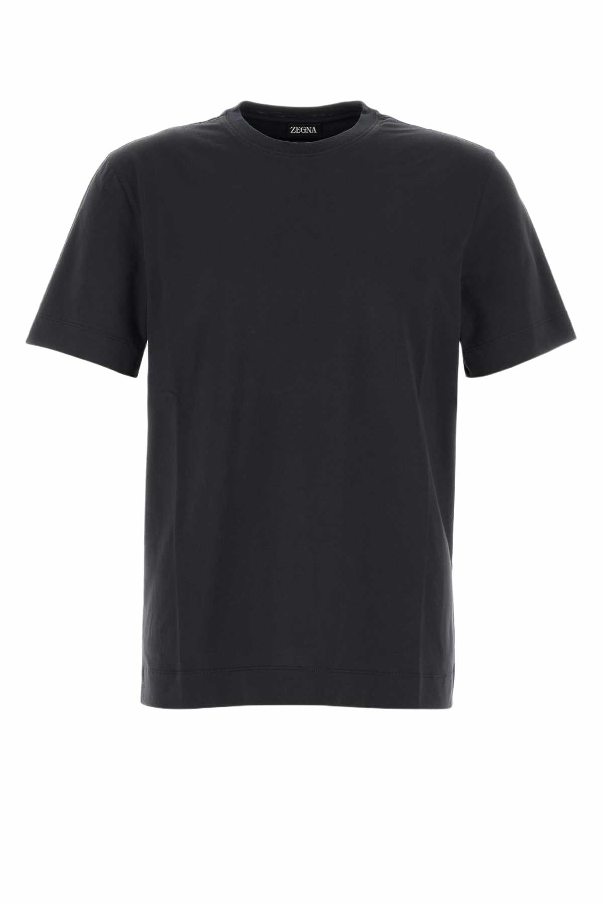 超美品 ZEGNA 黒 Tシャツ Zegna logo-print Cotton T-shirt | Black | FARFETCH