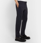 Valentino - Slim-Fit Logo-Print Stretch Virgin Wool-Blend Trousers - Blue