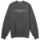 Sporty & Rich Men's NY Health Club Crew Sweat in Faded Black/White