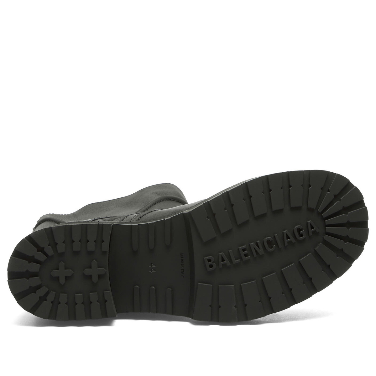 Balenciaga Men's Venom Leather Boots in Black/Silver