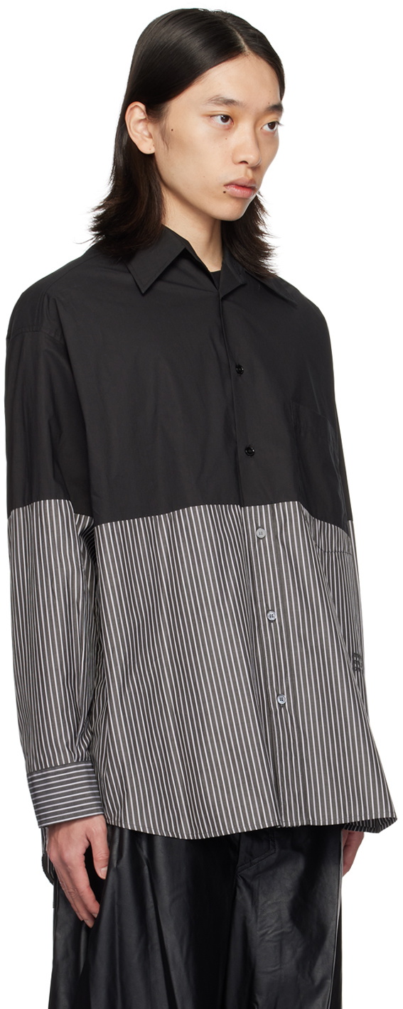 MM6 Maison Margiela Black Paneled Shirt MM6 Maison Margiela