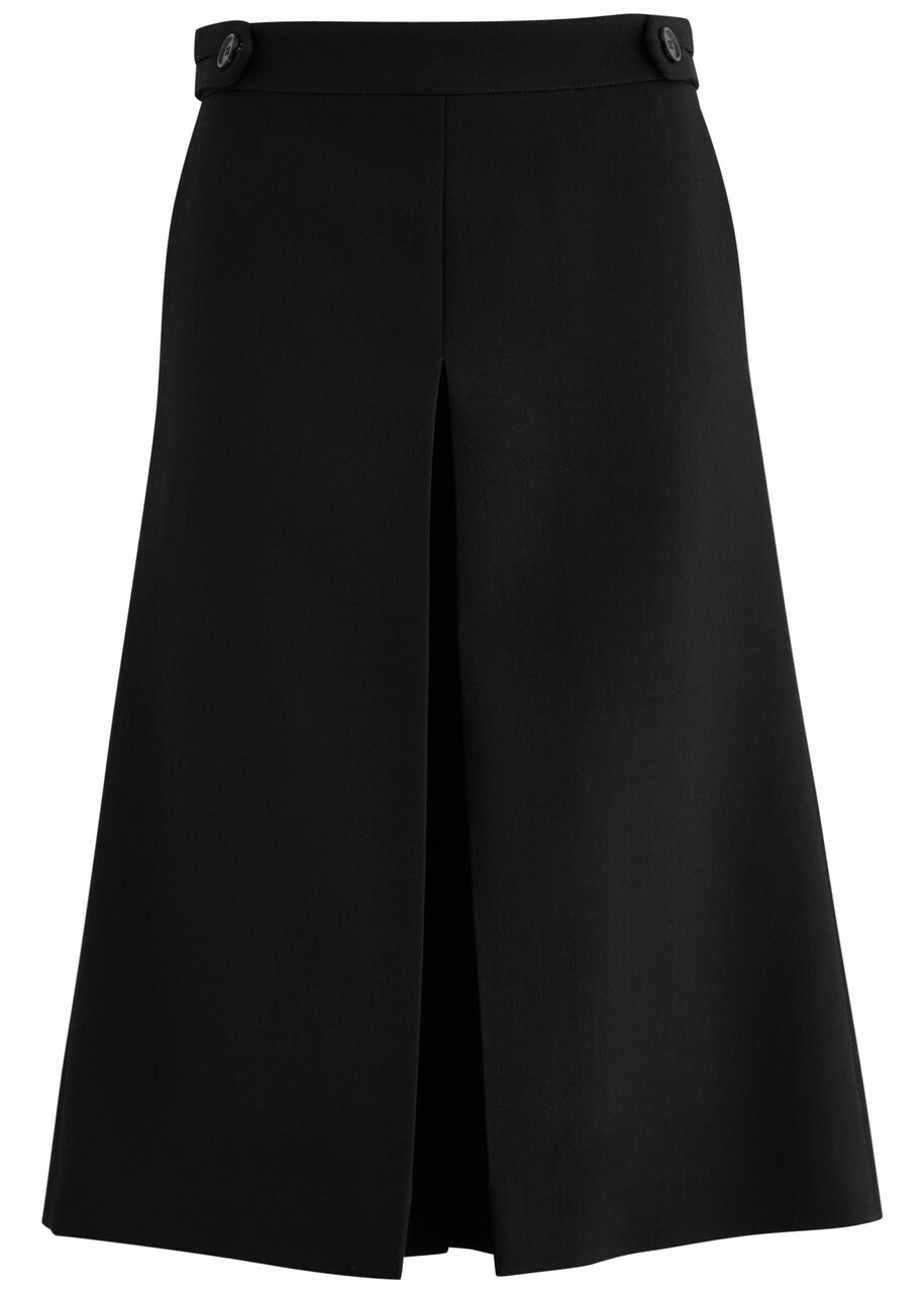 Chloe Layered-effect Wool Culottes Black Chloe