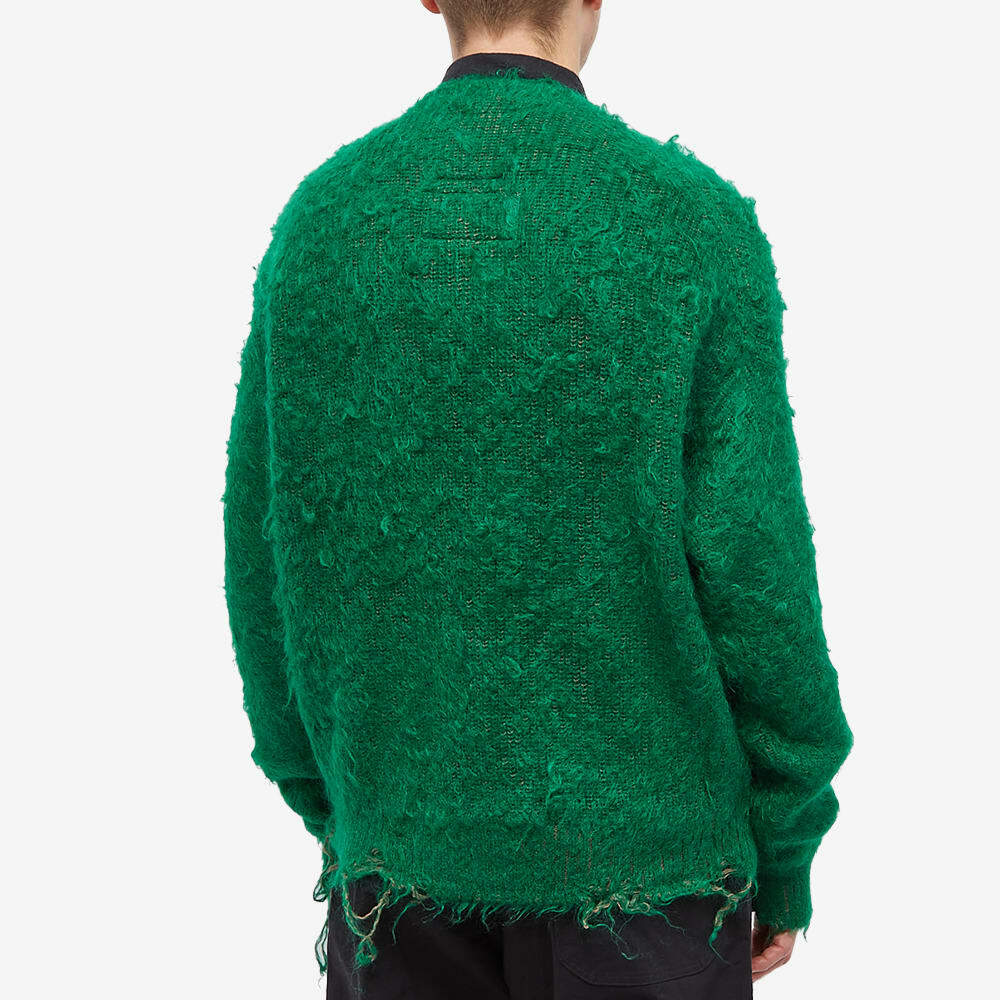 Maison MIHARA YASUHIRO Men's Brushed Knit Cardigan in Green Maison