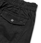 YMC - Dum Dum Cropped Waxed Organic Cotton-Ripstop Trousers - Black