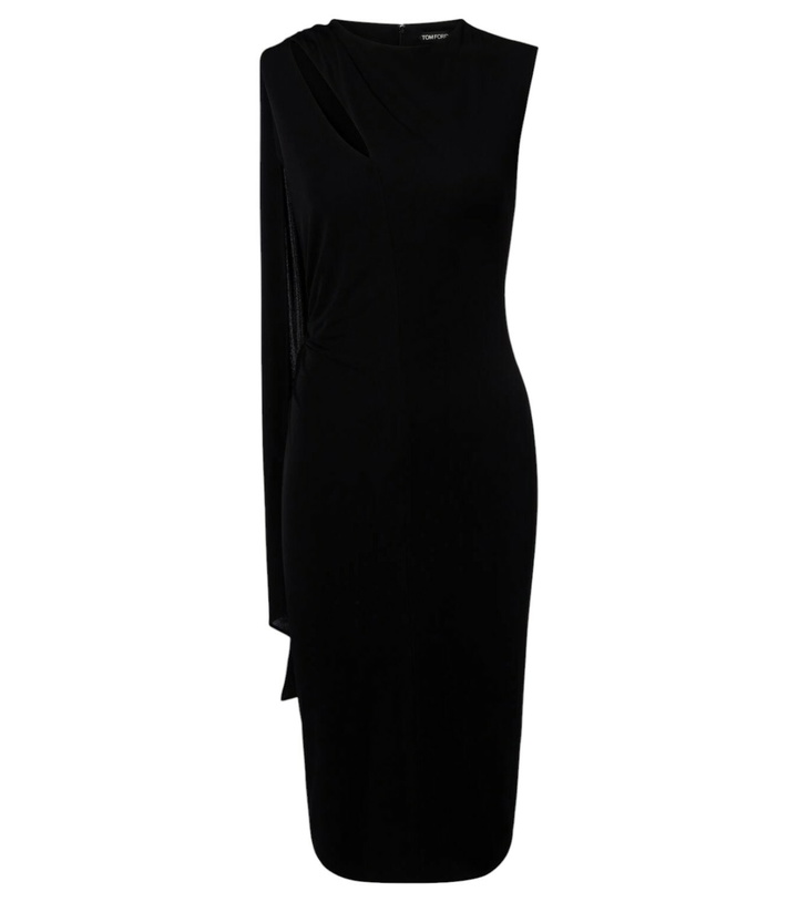 Photo: Tom Ford Scarf-detail crêpe jersey cocktail dress