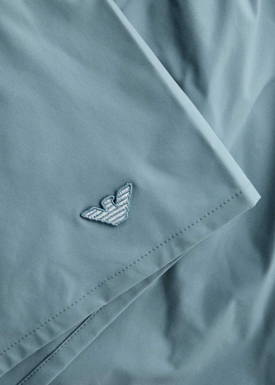 Emporio Armani Logo Shell Swim Shorts Light Blue