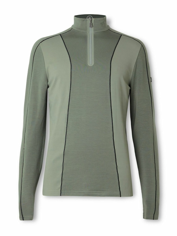 Photo: BOGNER - Flynn Stretch-Jersey Half-Zip Base Layer - Green
