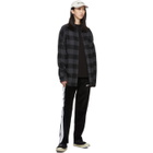 Palm Angels Black Flannel Logo Overshirt