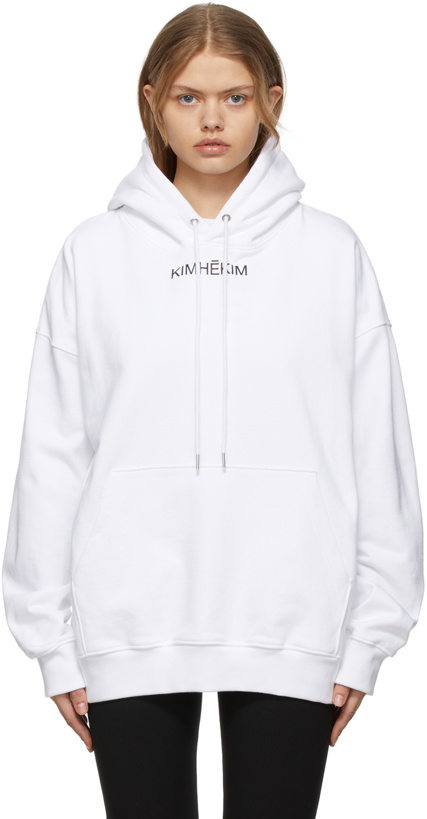 Photo: KIMHĒKIM White Small Logo Hoodie