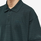 Polar Skate Co. Men's Surf Check Polo Shirt in Teal