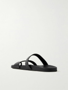 The Row - Hugh Full-Grain Leather Sandals - Black