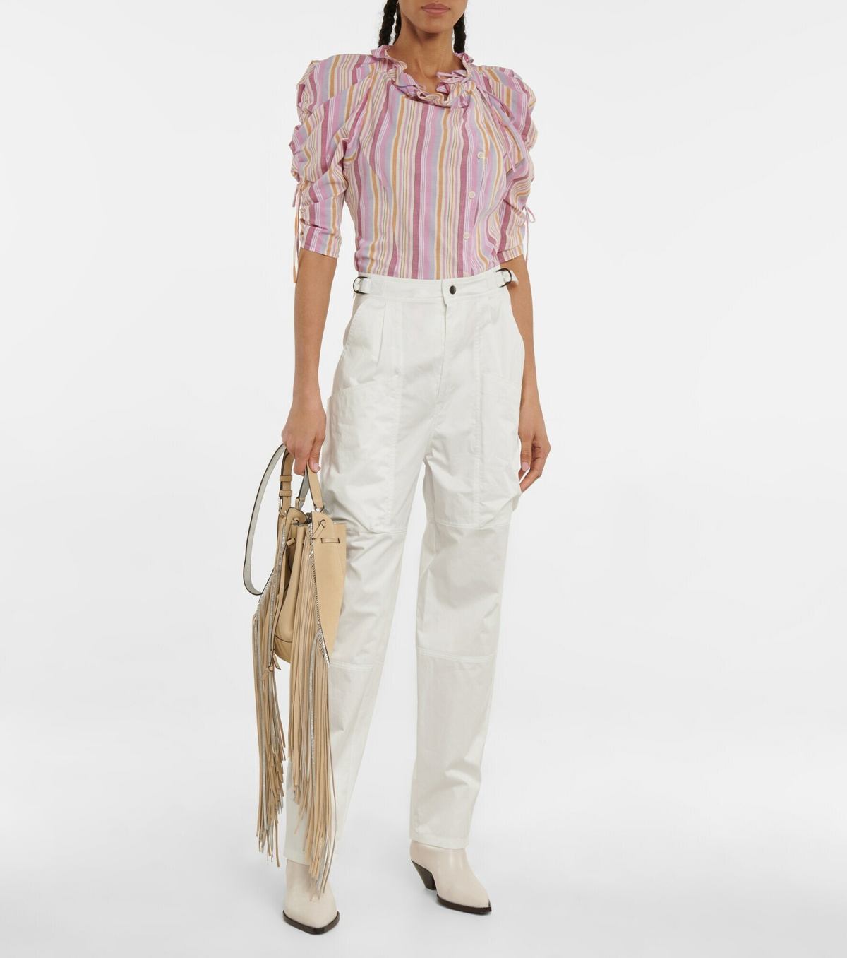 【Isabel Marant】 Ferima high-rise taperedコットンパンツ Isabel Marant - Ferima high-rise tapered cotton pants Isabel