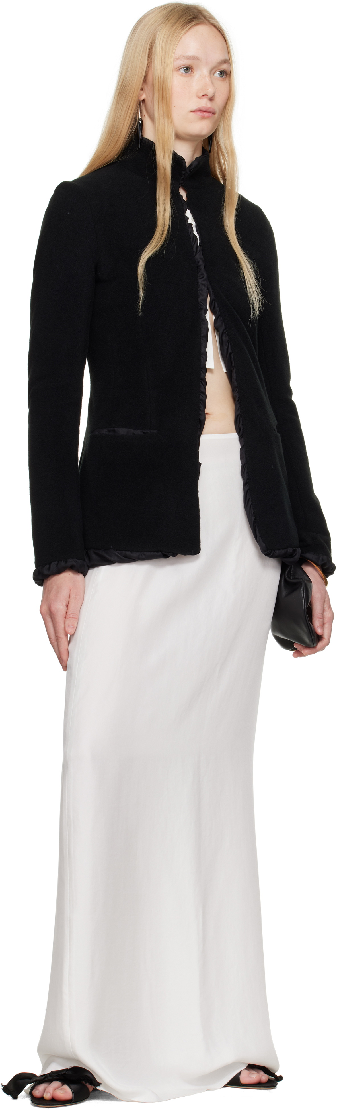 COLLEEN ALLEN Black Fleece Shrunken Jacket