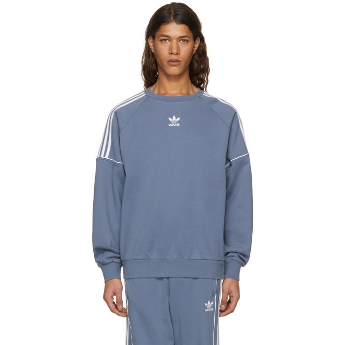 telegram moed atomair adidas Originals Grey Pipe Crew Sweatshirt adidas Originals