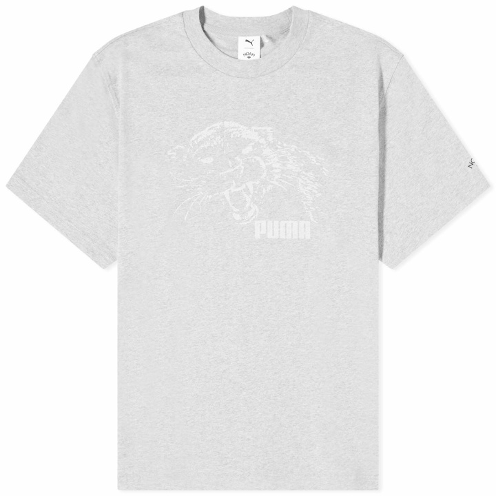Photo: Puma Men's x NOAH Graphic T-Shirt in Light Gray Heather
