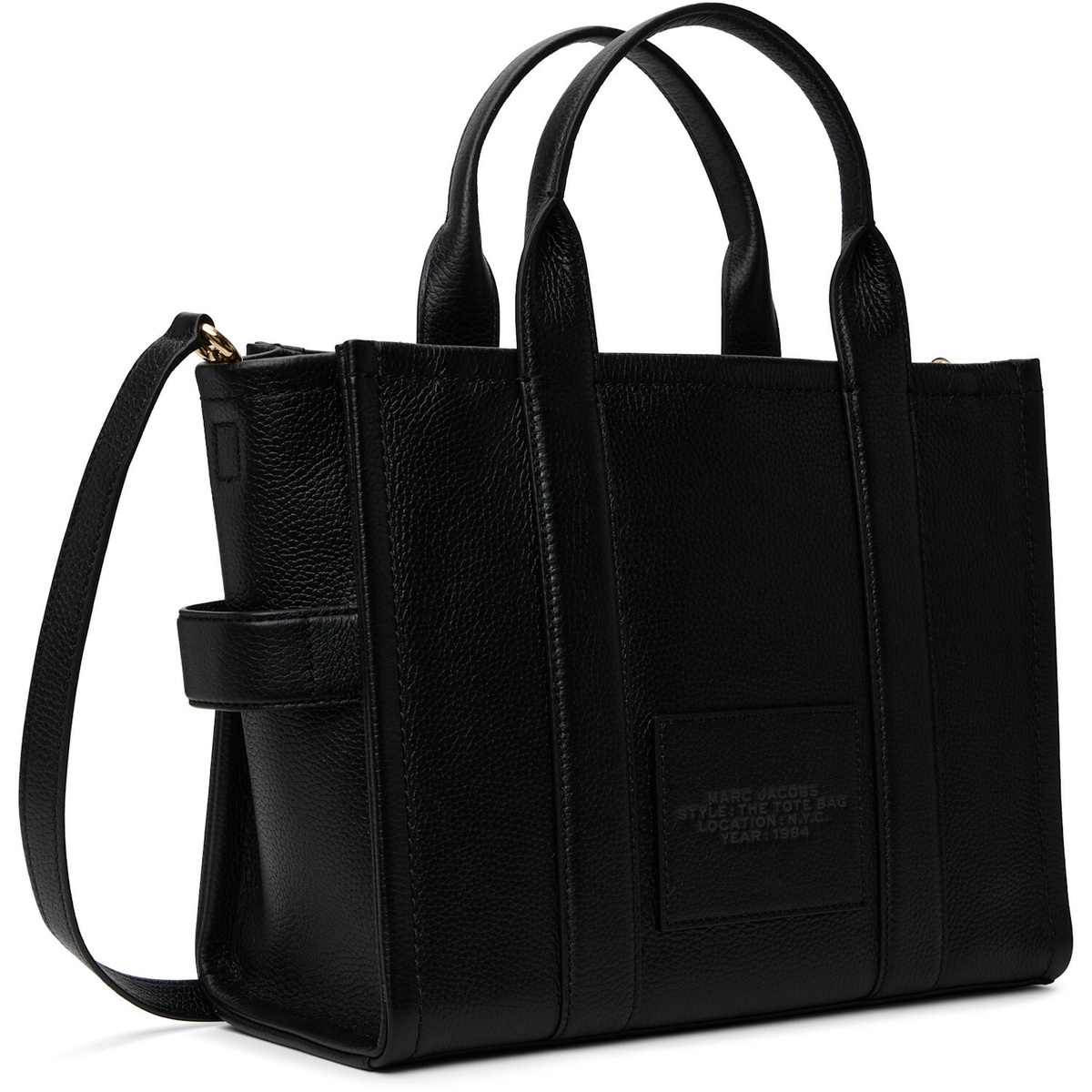 Marc Jacobs Black 'The Leather Medium' Tote