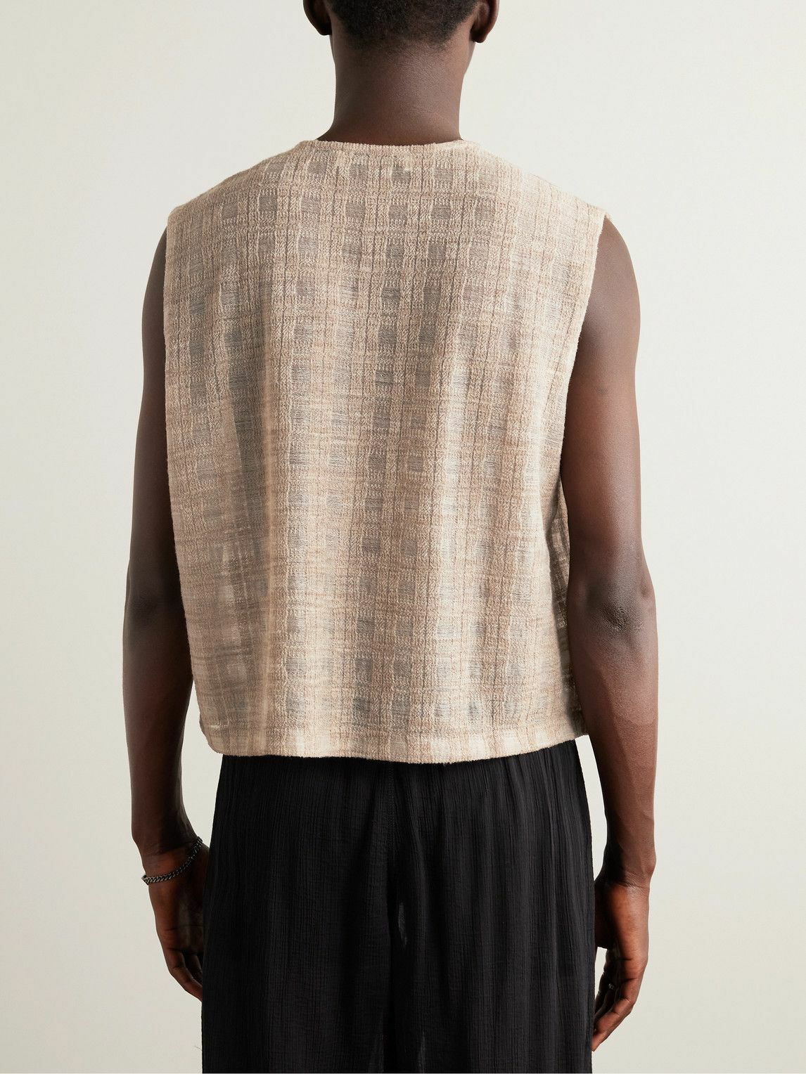 Our Legacy - Double Lock Checked Wool-Blend Vest - Neutrals