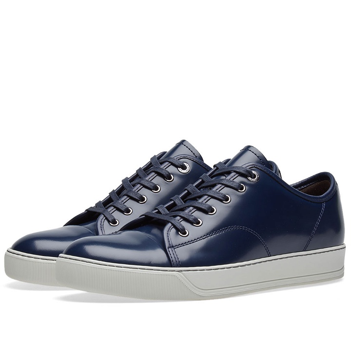 Photo: Lanvin Brushed Leather Low Sneaker