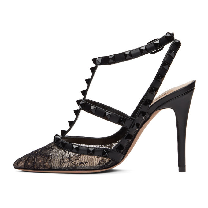 パーティーシューズ Valentino Garavani Heeled shoes Black Rockstud leather pumps in black - Valentino Garavani | Mytheresa