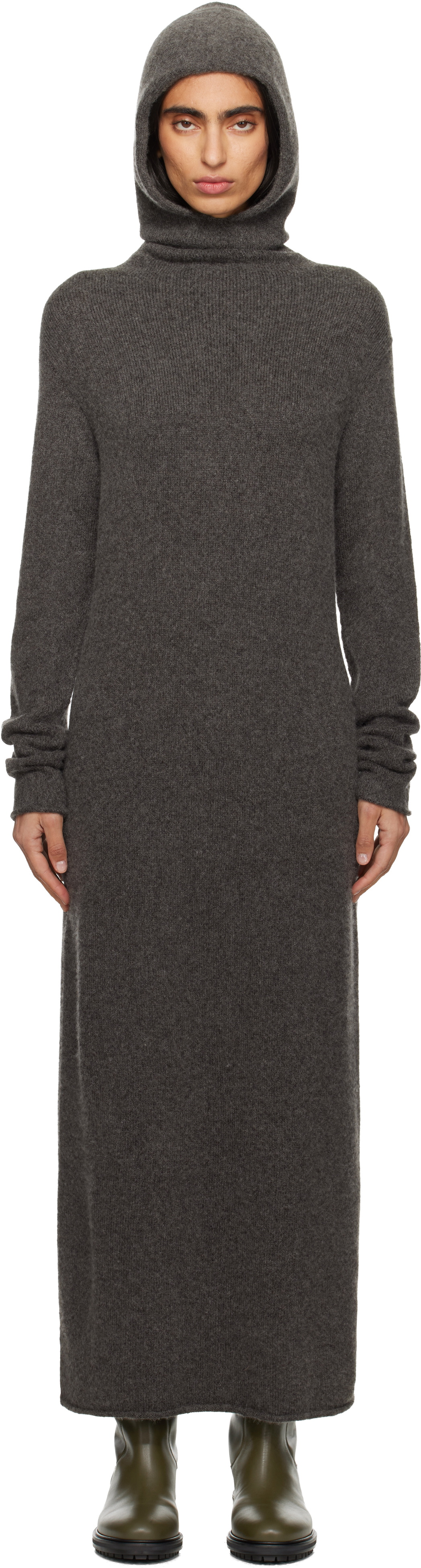 Lauren Manoogian Gray Soft Balaclava Maxi Dress
