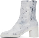 Maison Margiela White Bianchetto Tabi Mid Heel Boots