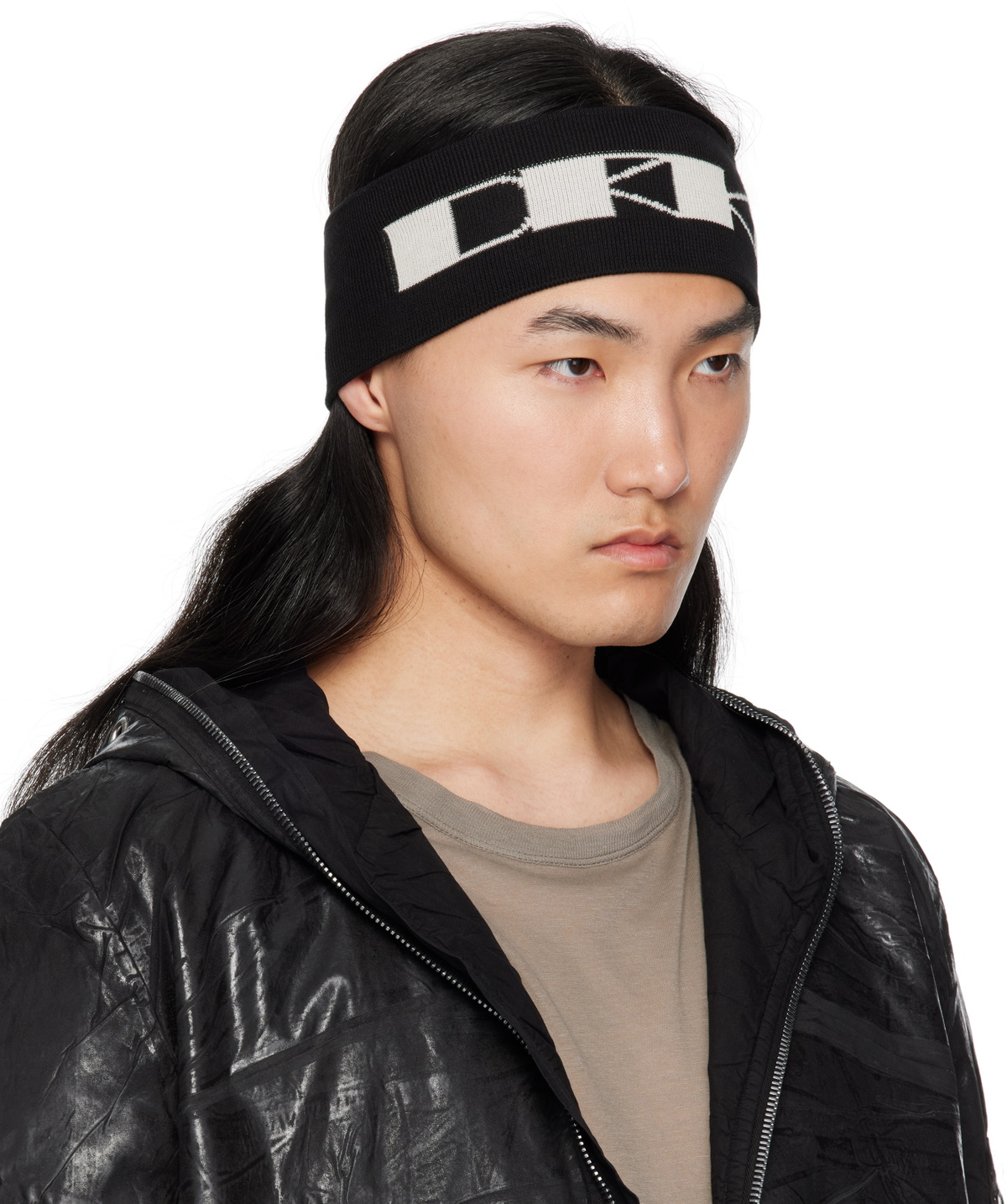Rick Owens DRKSHDW Black Hollywood Cotton Headband