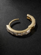 MARIA TASH - Invisible 8mm 18-Karat Gold Diamond Single Hoop Earring