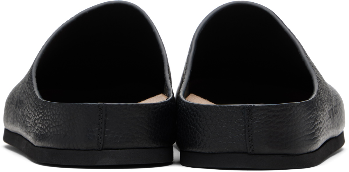 Common Projects Black Leather Clog Loafers