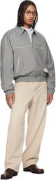 WOOYOUNGMI Gray Wool Poly Banding Jacket