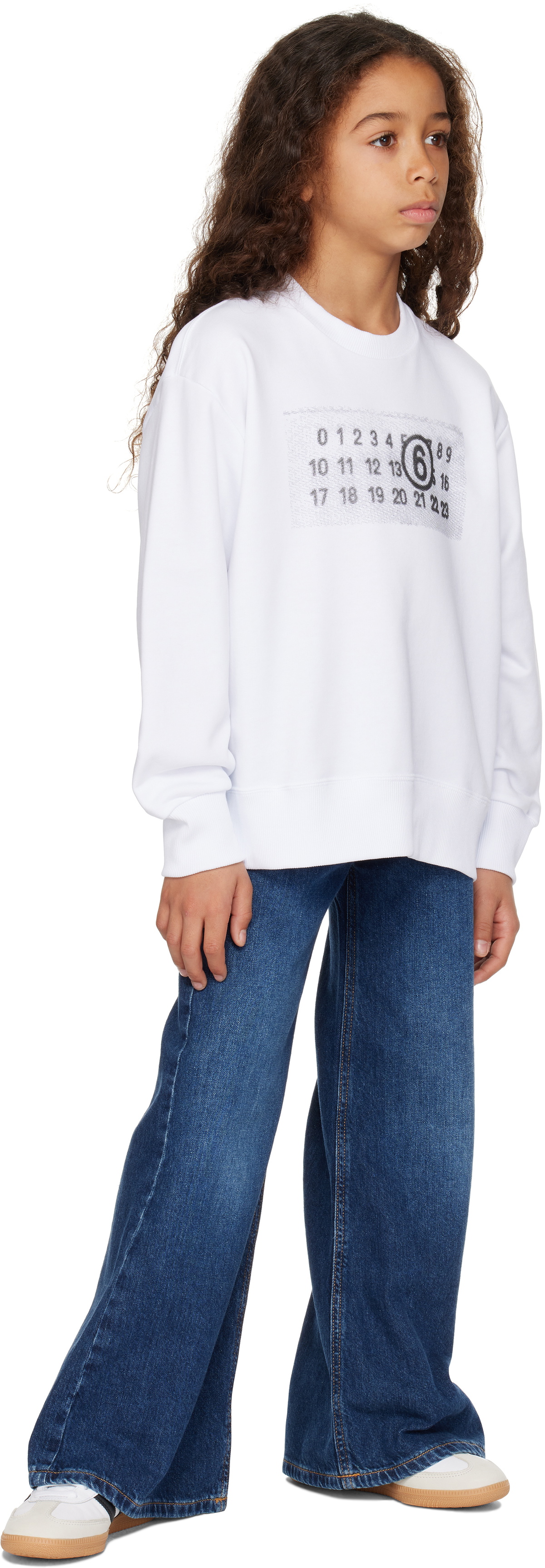 MM6 Maison Margiela Kids Logo Sweatshirt in Green main image 1