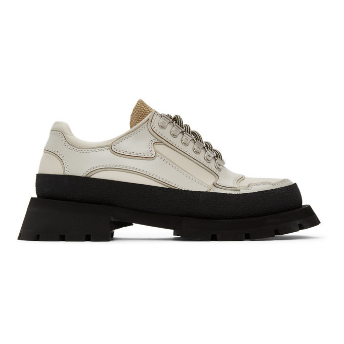 Photo: Jil Sander Off-White and Black Lace-Up Shoes