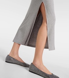 Loewe Anagram ribbed-knit jersey maxi dress