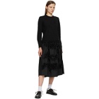 Tricot Comme des Garcons Black Typewriter Embroidery Skirt