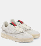 Gucci Gucci Re-Web embellished leather sneakers