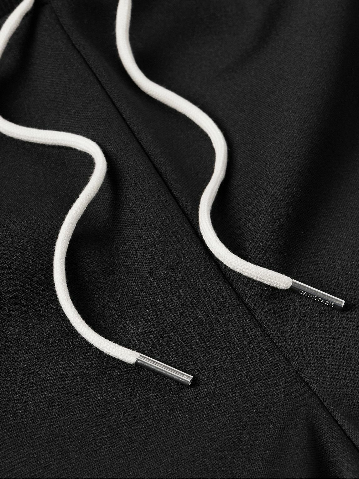 CELINE - Straight-Leg Striped Jersey Sweatpants - Black