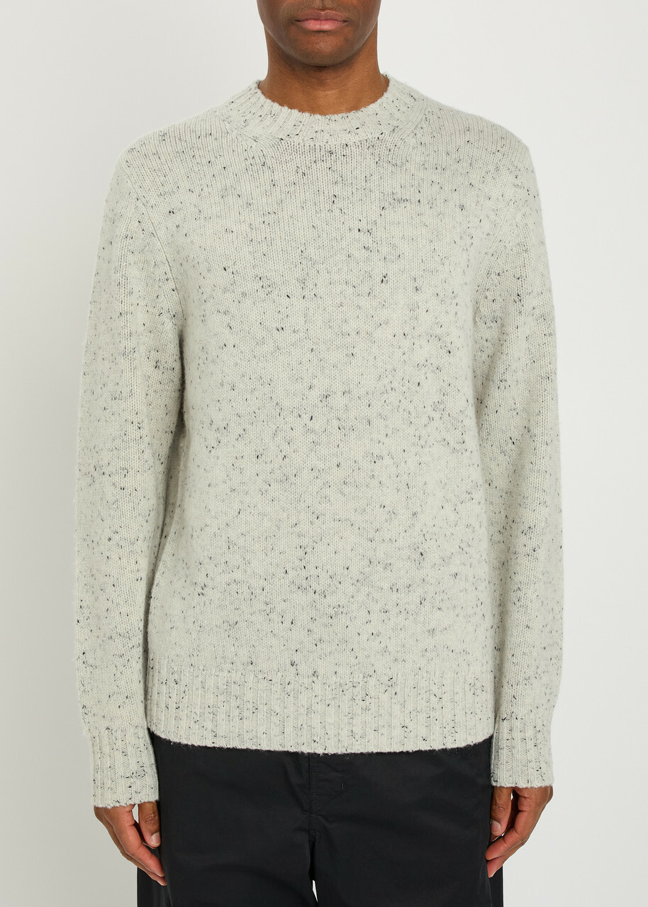 Les Deux Gary Fleck Wool-blend Jumper Light Grey