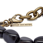 Dries Van Noten Men's Semi-Precious Stone Bracelet in Black