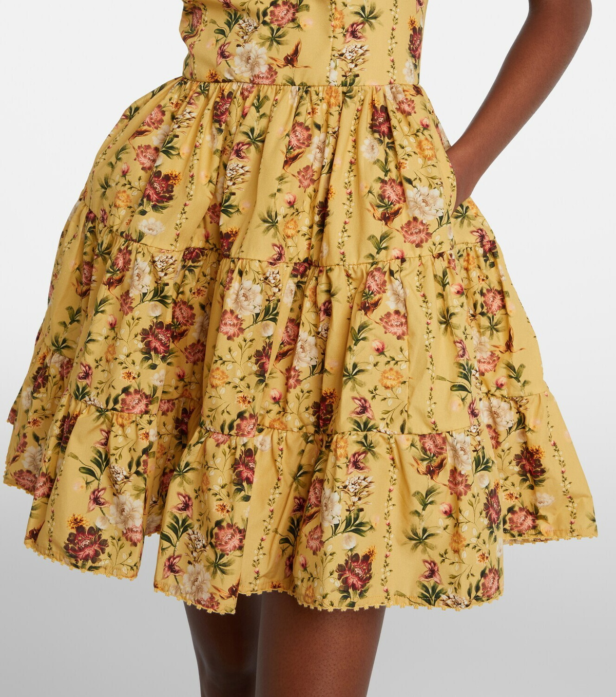 Agua by Agua Bendita Lima floral cotton minidress